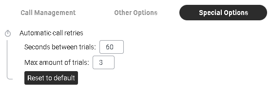 Phone Preferences - Automatic call retries